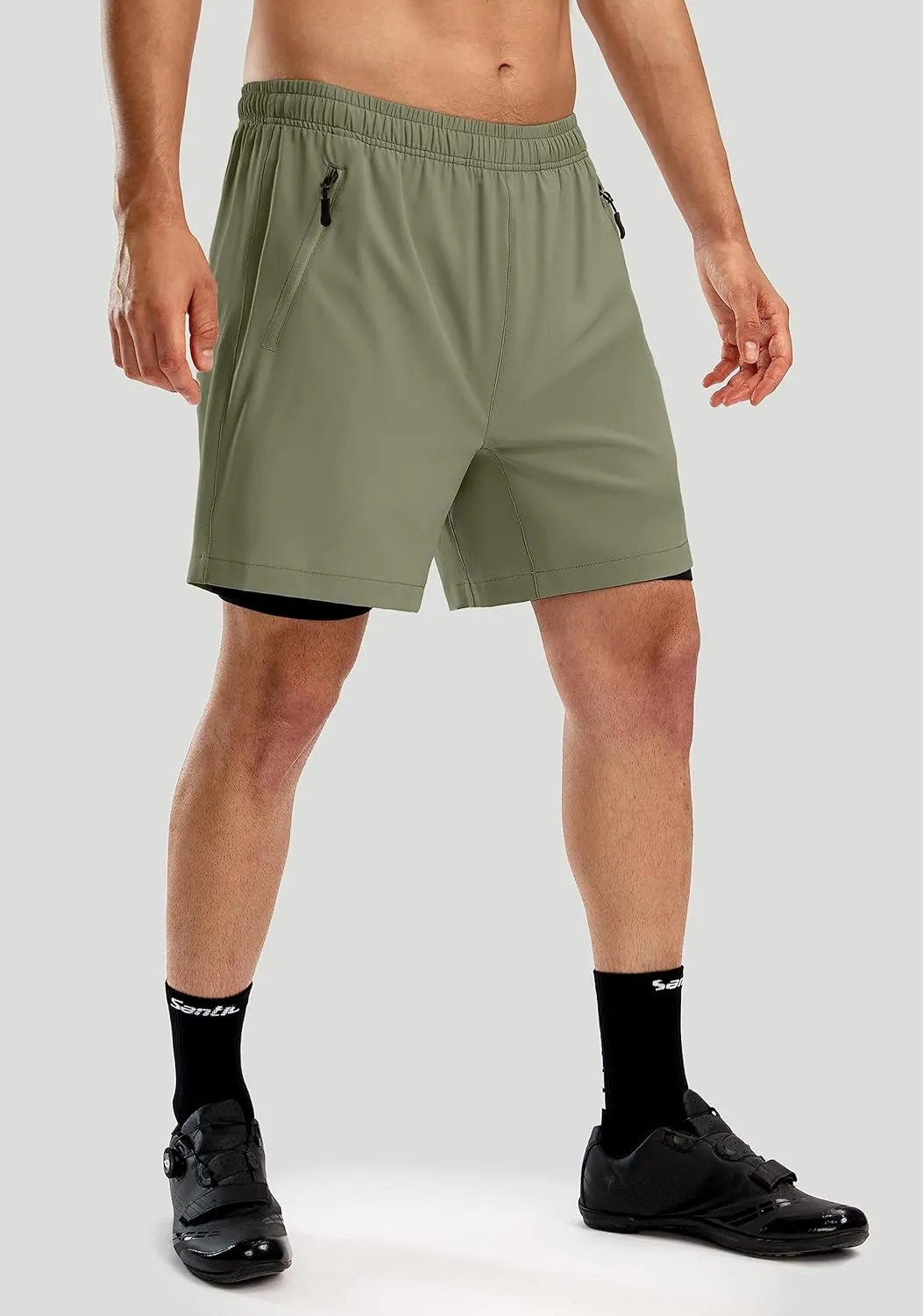 Bikewa Men's Mountain Bike Shorts 3D Padded Loose-fit Riding Biking Cycling Bicycle Biker Shorts for Men Zipper Pockets