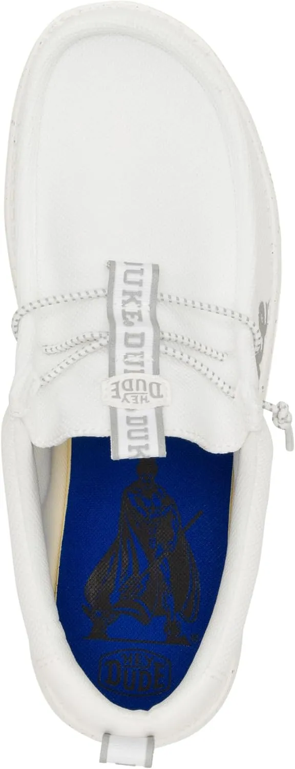 HEYDUDE Wally Collegiate Whites, Men??s Shoes, Men's Slip-on Loafers, Comfortable & Light-Weight