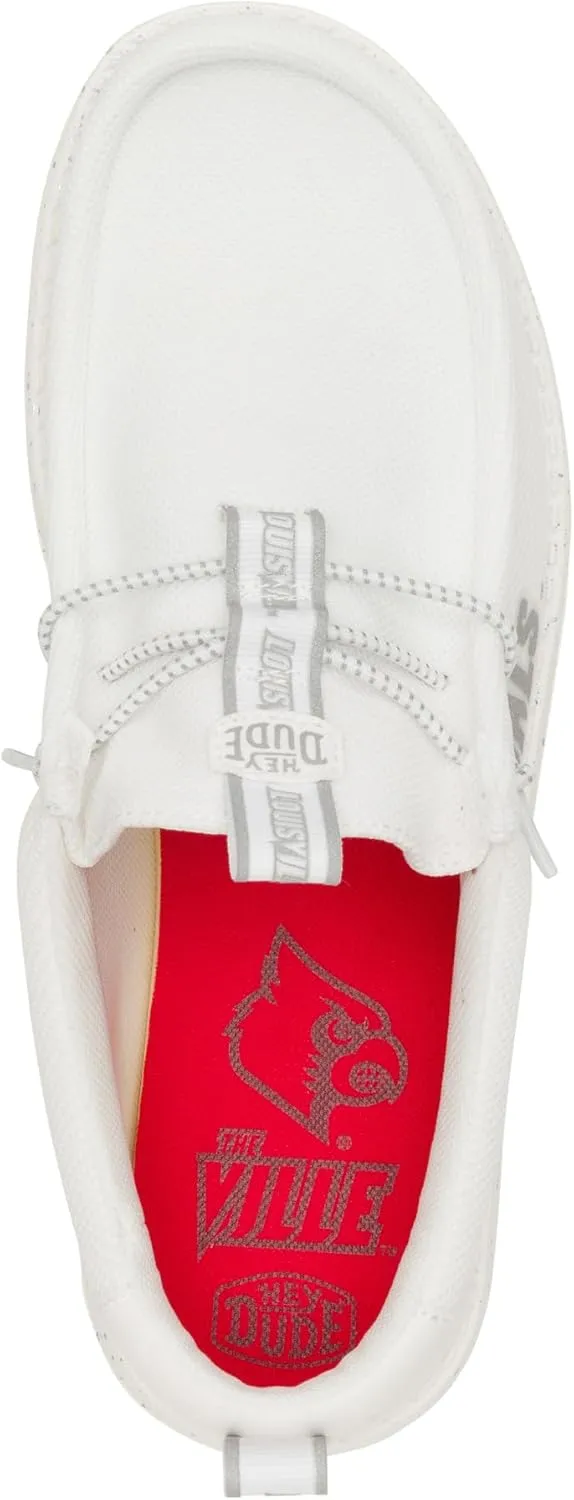 HEYDUDE Wally Collegiate Whites, Men??s Shoes, Men's Slip-on Loafers, Comfortable & Light-Weight