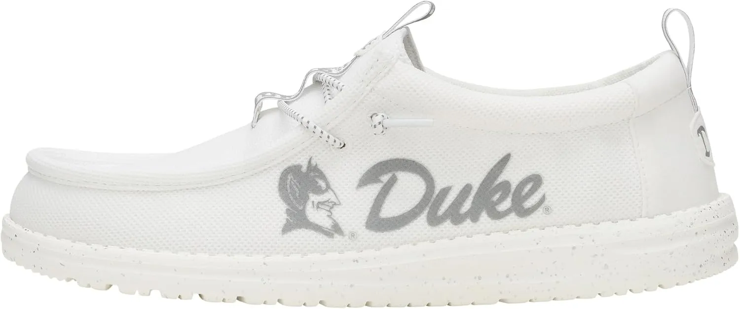 HEYDUDE Wally Collegiate Whites, Men??s Shoes, Men's Slip-on Loafers, Comfortable & Light-Weight