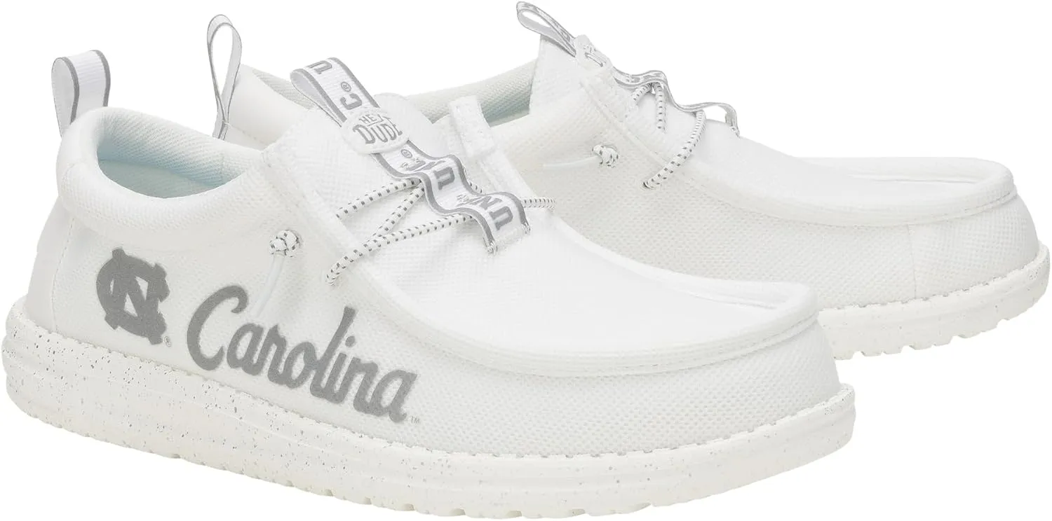 HEYDUDE Wally Collegiate Whites, Men??s Shoes, Men's Slip-on Loafers, Comfortable & Light-Weight