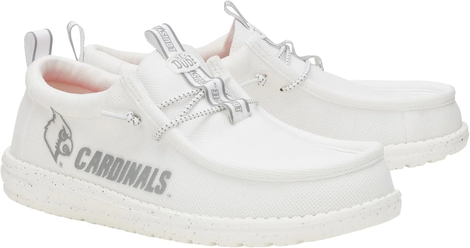HEYDUDE Wally Collegiate Whites, Men??s Shoes, Men's Slip-on Loafers, Comfortable & Light-Weight