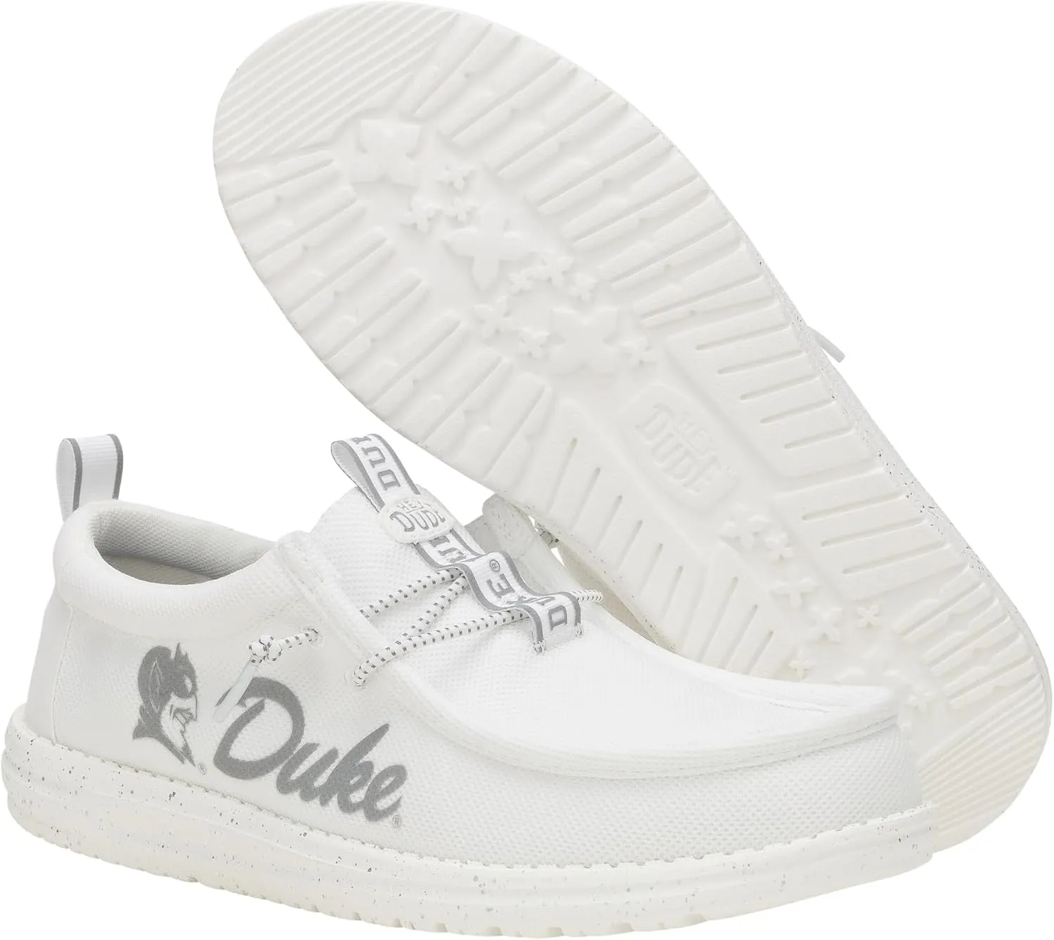 HEYDUDE Wally Collegiate Whites, Men??s Shoes, Men's Slip-on Loafers, Comfortable & Light-Weight