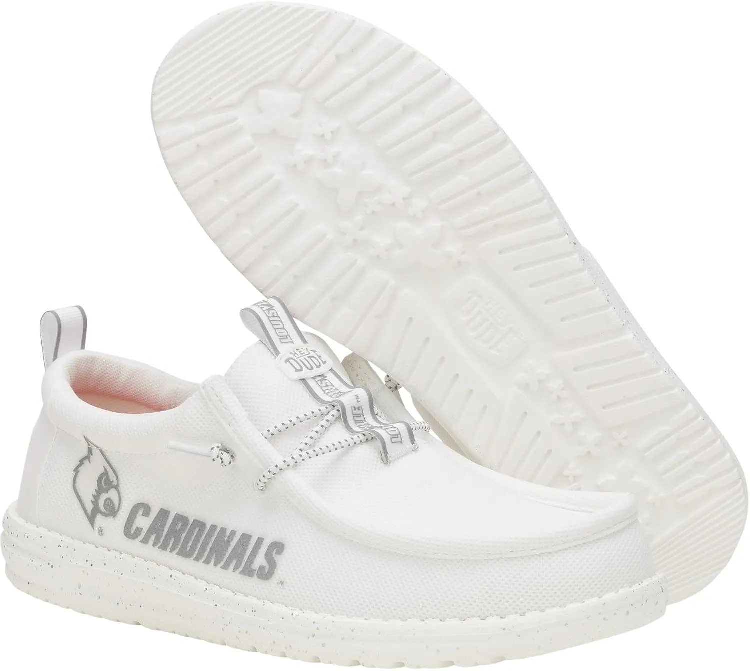 HEYDUDE Wally Collegiate Whites, Men??s Shoes, Men's Slip-on Loafers, Comfortable & Light-Weight