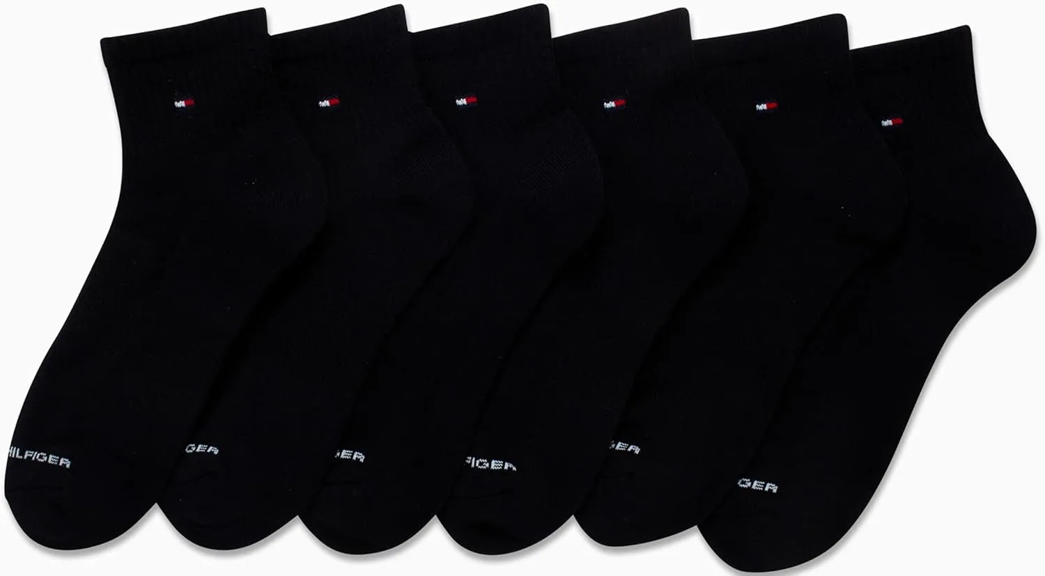 Tommy Hilfiger Men's Breathable Cushioned Quarter Socks - 6 Pack