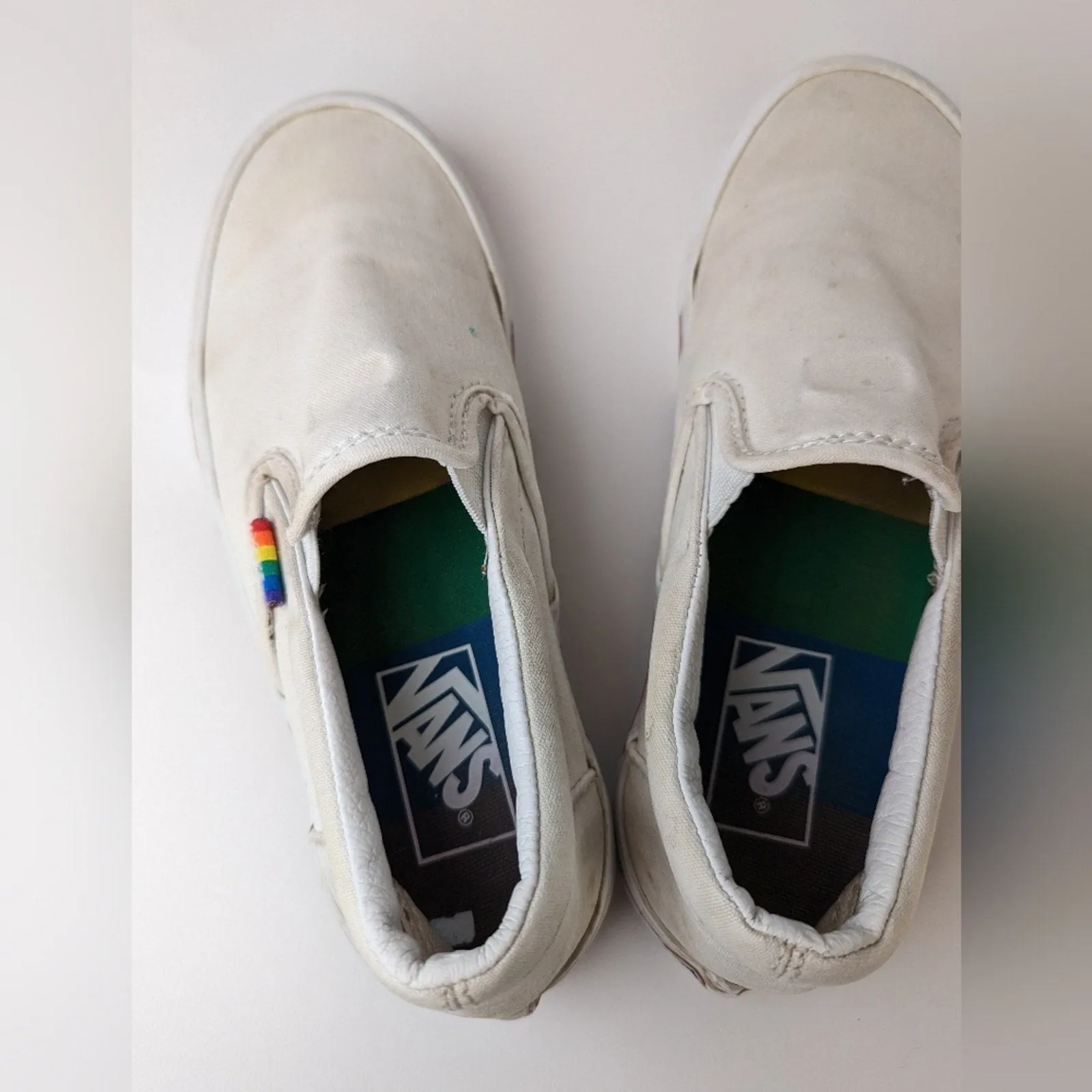 Vans Pride Rainbow Slip Ons - 6.5